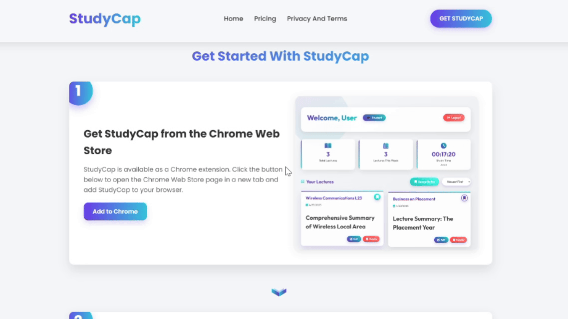 StudyCap Chrome Extension